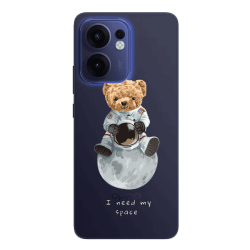 Oppo Reno13 FS Bear in space Transparent Silicone TPU Θήκη